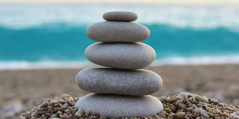 yoga stack of rocks