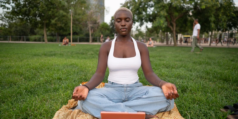 woman doing yoga